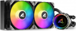 Sharkoon S80 RGB - Processor liquid cooling system - all-in-one - Radiator size: 240 mm - (f&uuml;r: LGA115x Socket, LGA1366, LGA1200, LGA1700, LGA1851, LGA2011, LGA2011-3, LGA2066, TR4, TRX4, AM5, AM4, AM2, FM2, FM1, AM3+, AM2+)
