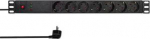 LogiLink Steckdosenleiste 7-fach 19" with mains filter. - Steckdosenleiste - 2 m