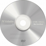 Verbatim Verbatim DVD-R, DataLife PLUS, 43518, 4.7GB, 16x, jewel box, 1 KUS, Scratch Resistant, 12cm, General, Advanced azo+, Matte Silver
