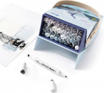 Double-sided Marker Pens ARRTX Alp, 32 Colours, grey tone shade