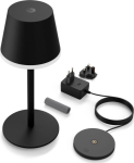PHILIPS Hue White and Color Ambiance Table Lamp, Black