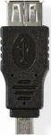 Adapter USB Nedis CCGB60901BK USB-A - MicroUSB Czarny (CCGB60901BK)