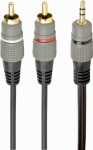Cablexpert 3.5 mm stereo plug to 2xRCA plugs, gold-plated connectors, 1.5 | CCA-352-1.5M