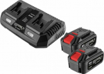 Graphite Zestaw Energy+: 2x battery 4 Ah z double charger 58GE134