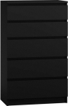 Topeshop M5 CZERŃ chest of drawers