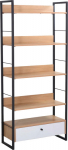 Shelf STUDY 70x30xH159cm, oak/white