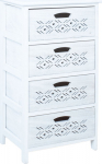 Chest of drawers MIHKLI with 4 storage units 40x29x73cm, white