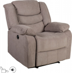 Recliner armchair CYRUS with electric mechanism, taupe