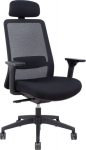 Task chair SANTO black mesh fabric
