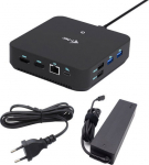 i-tec USB-C DP Dual HDMI2xHDMI 4K 60Hz 1x USB-C (10Gbps) 5x USB-A (3x5Gbps) Power Delivery 100W LAN Audio + universal charger 100W