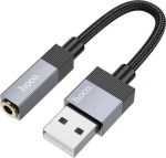 Adapter USB Hoco UPA32D USB-A - Jack 3.5mm Silver
