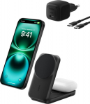 Belkin UltraCharge 25W Qi2 magn. 2-in-1 Lad.klappb.sw. WIZ038kqBK