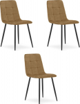 Leobert Krzesło KARA - brown velvet / black legs x 3