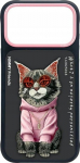 Case Nimmy Glasses Cool Cat do iPhone 17 Pro Max czarny