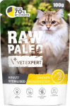 VETEXPERT Raw Paleo Adult Sterilised Chicken - wet cat food - 100g