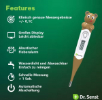 Dr. Senst Digital Fever Thermometer for Babies & Kinder Bear