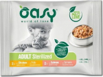 OASY Chunks in gravy Multipack Sterilized selection - wet cat food - 4x85g