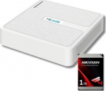 Recorder IP Hilook 4 Channels 4MP NVR-4CH-H/4P PoE z Disk 1TB