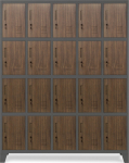 Jan Nowak Social locker cabinet BHP Anthracite/ orzech Eco* Design ROBERT, 1360 x 1720 x 450 mm