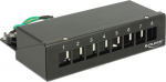 Delock Keystone Desktop Patch Panel 8 Port black