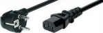 Tecline Power cord, Schukostecker angled to the cold junction box, schwarz, 1.8 m Power cord for Germany, France, Belgium... (808010)
