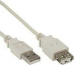 Kabel USB InLine USB-A - USB-A 0.5 m White (34650X)