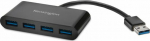 Ken USB-Hub 3.0 Kensington UH4000 USB3.0 4-Port Hub for Windows and Mac