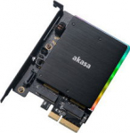 Akasa M.2 PCI-E SATA RGB LED Adapter Karte