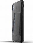 Kaitse&uuml;mbris kaarditaskuga Apple iPhone Xs Max, naturaalsest nahast, must, Mujjo