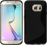 Muu Kaitse&uuml;mbris Samsung Galaxy S6 Edge, kummist, S-disain, must