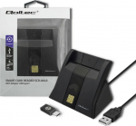 Qoltec Intelligent chip reader kart ID | USB 2.0 | Plug&play