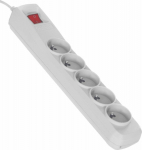 Activejet anti-surge power strip 5 sockets 5 m White