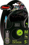 TRIXIE Flexi Automatic leash Black Design M 5 m, Blue