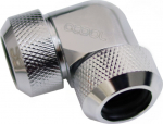 Alphacool Eiszapfen 13mm Hardtube Anschraubt&uuml;lle 90 Grad L-Connector acrylic- brass pipes - chrome