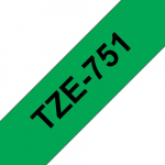 Brother Tape Black on Green 24mm