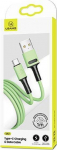Cable USB Usams USB-A - USB-C 1 m Green (69875-MP)