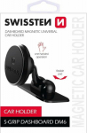 Swissten Magnetic phone holder or GPS Swissten do car, S-Grip Dashboard DM6, czarny, metal, z Glue, czarna, phone