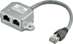 Wentronic Port doubler for Cat5econnections 1xRJ45 plug > 2xRJ45 jack, Pinout 2xCat5eEthernet