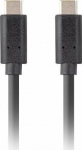 Kabel USB Lanberg USB-C - USB-C 1.8 m Czarny (CA-CMCM-32CU-0018-BK)