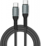 Qoltec Cable USB 2.0 typ C | USB 2.0 typ C 100W | QC 3.0 | PD | 1m | Czarny