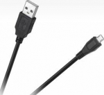 Kabel USB Deco-Line USB-A - microUSB 1 m Czarny (4959)