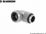 Barrow Multi-Link Adapter Connection 90 Grad G1/4 Zoll AG auf 12mm AD Hardtube - drehbar, silber