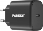 FoneKit GaN PD 65W - mains charger, USB-C, black