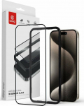 Crong tempered glass 9H full screen iPhone 15 Pro Max