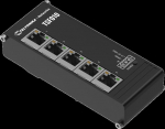 Teltonika Industrial Ethernet switch with 4x 10/100BaseT(X) ports , -40 to 75&deg;C, DIN-rail mountable, 7-57 VDC