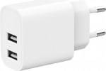 Gembird 2xUSB-A 5V 2.4 A white - Charger Adapter USB