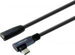 Vivolink USB-C male angled to female, 1m USB3.2 Supports 20 Gbps