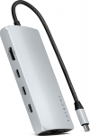 Satechi USB-C Multiport Adapter 8K with Ethernet V3 silver - Adapter - Digital/Data