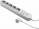 Plastrol Power Strip Plastrol Filter W-00022 power strip with surge protection system five sockets, switch grey