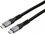 Exsys EX-K1598-2.0 USB 4 Kabel USB-C put up 40 Gbit/s 5A 240W schwarz - Kabel - Digital/Data